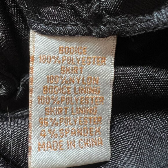 Aidan Mattox Size 6 Black Poly Chiffon Sequin Embellished Sleeveless BlousonDres - Picture 9 of 16